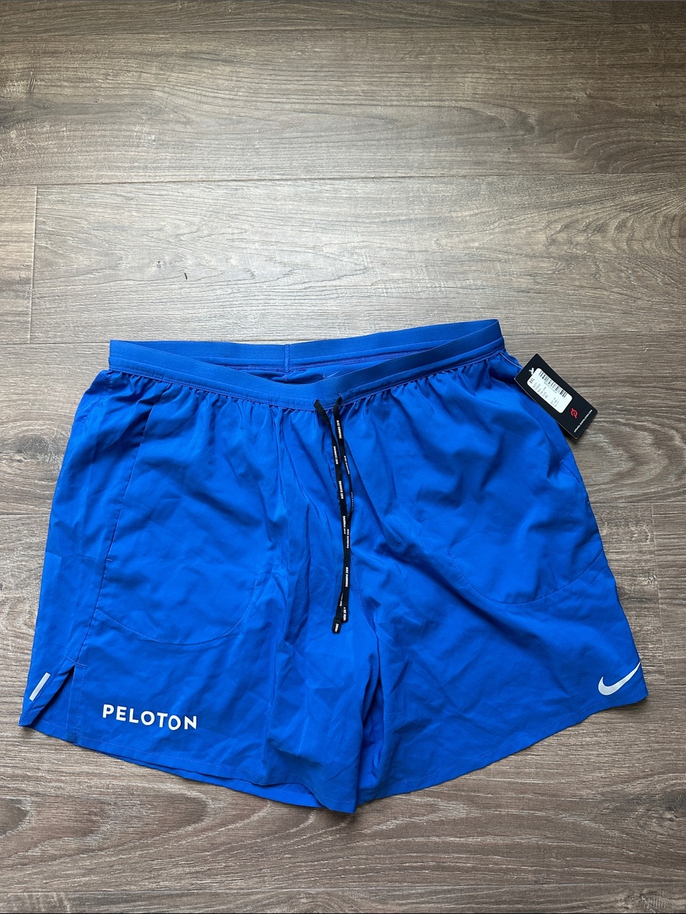 Peloton Men's Royal Blue Athletic Shorts with Drawstring